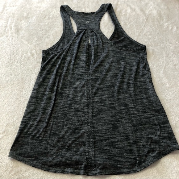 Lululemon Salute the Sun Singlet II Heathered Black Size 10/12? - Picture 5 of 9